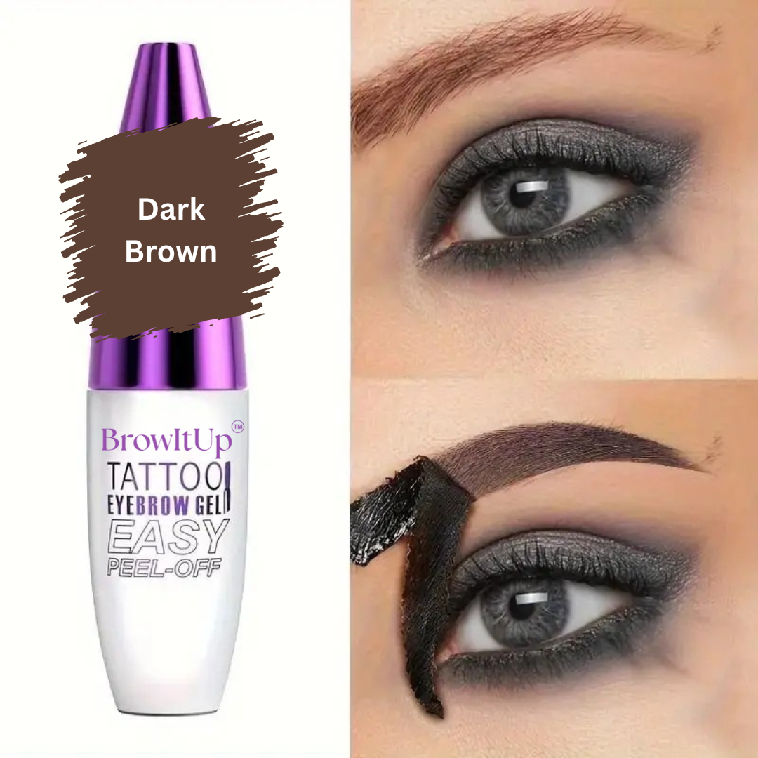Peel&Brow | Easy Peel-Off Eyebrow Sweatproof, Brown Tattoo Tint
