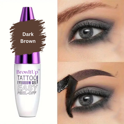Peel&Brow | Easy Peel-Off Eyebrow Sweatproof, Brown Tattoo Tint