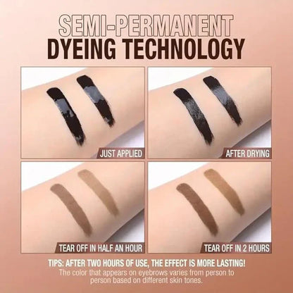 Peel&Brow | Easy Peel-Off Eyebrow Sweatproof, Brown Tattoo Tint