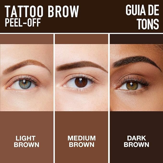Peel&Brow | Easy Peel-Off Eyebrow Sweatproof, Brown Tattoo Tint