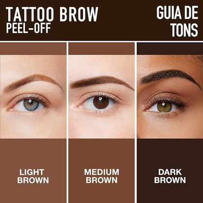 Peel&Brow | Easy Peel-Off Eyebrow Sweatproof, Brown Tattoo Tint